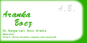 aranka bocz business card